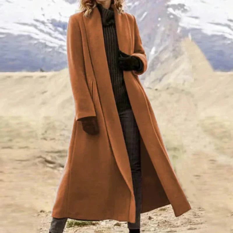 Bonjour Melbourne-Ophelia - Timeless Long Wool Coat for an Elegant Look