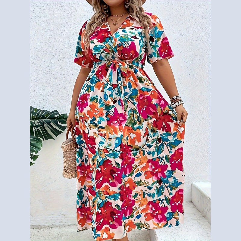 Bonjour MelbourneCasual DressesPlus Size Floral Summer Dress for Women - Effortless Elegance