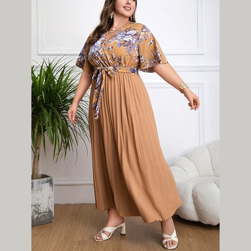 Bonjour MelbourneWomen's Plus Size DressesPlus Size Women's Belted Formal Dress - Fleur Collection