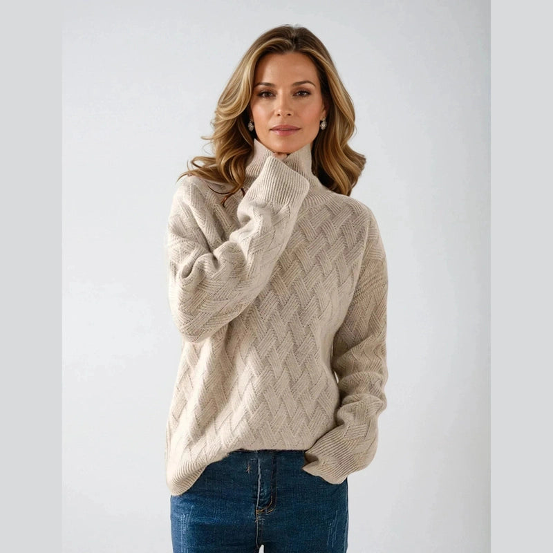 Bonjour Melbourne-Sage - Women's Oversized Cashmere Sweater for Ultimate Comfort