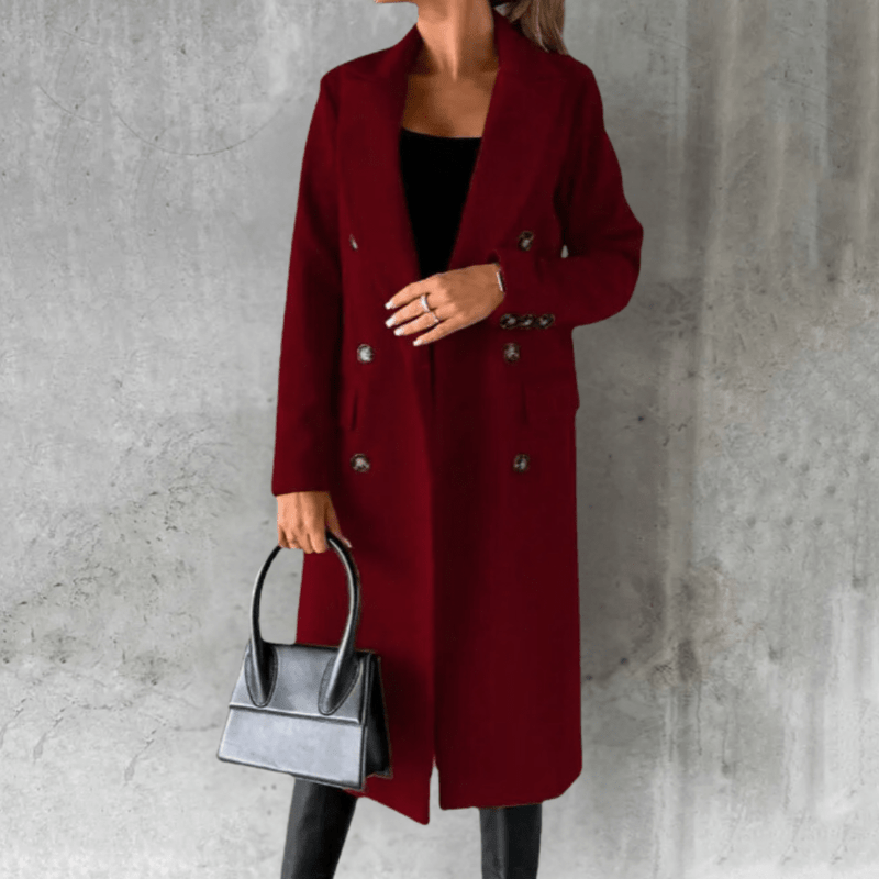 Bonjour Melbourne-Selena - Elegant Wool Trench Coat
