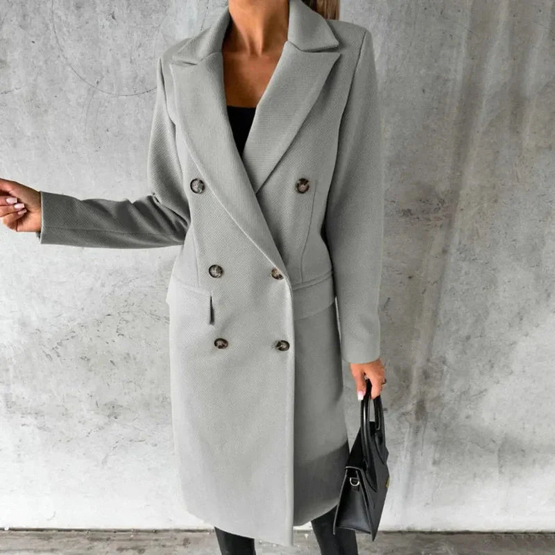 Bonjour Melbourne-Selena - Elegant Wool Trench Coat