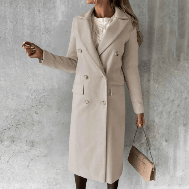 Bonjour Melbourne-Selena - Elegant Wool Trench Coat