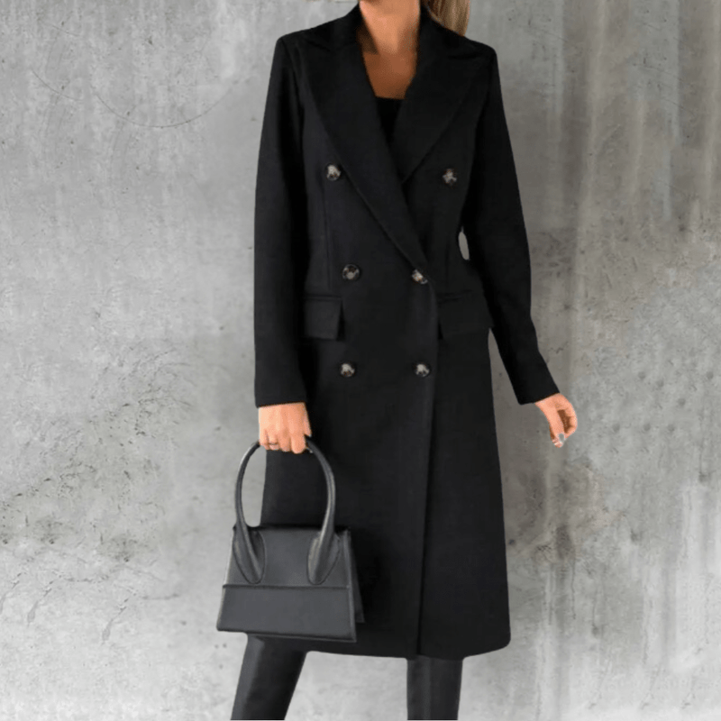 Bonjour Melbourne-Selena - Elegant Wool Trench Coat