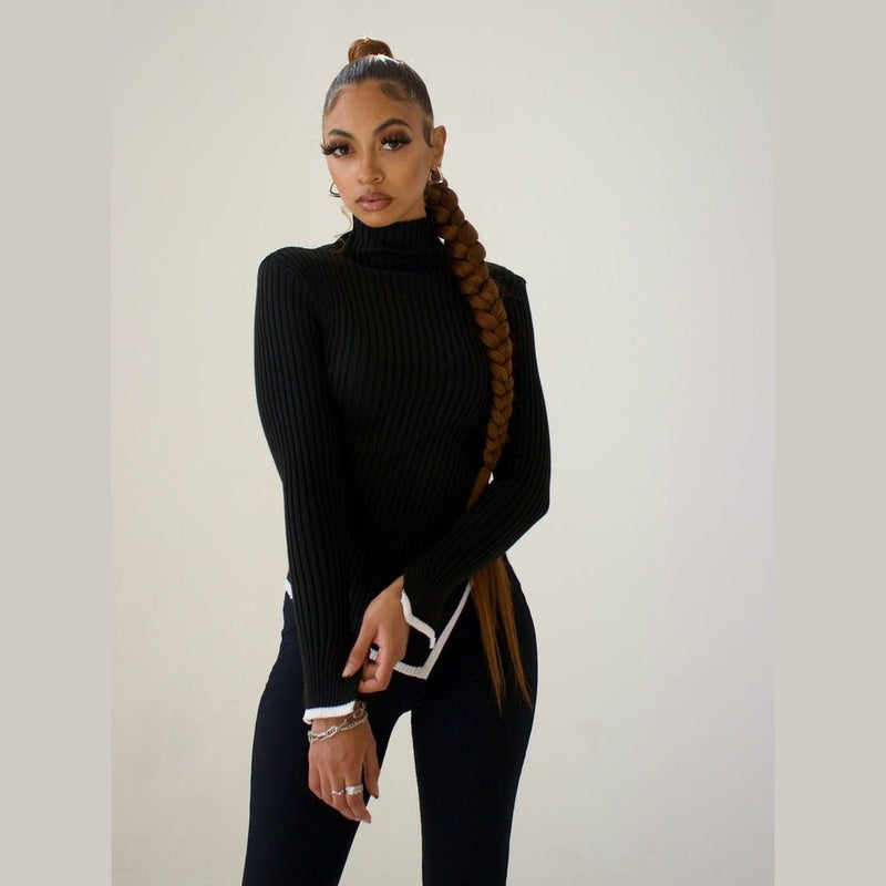 Bonjour Melbournewomen SweaterSophia - Elegant Asymmetrical Knit Sweater with a Soft Design