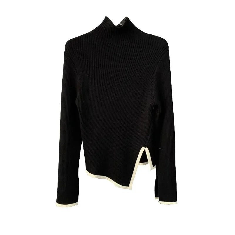 Bonjour Melbournewomen SweaterSophia - Elegant Asymmetrical Knit Sweater with a Soft Design