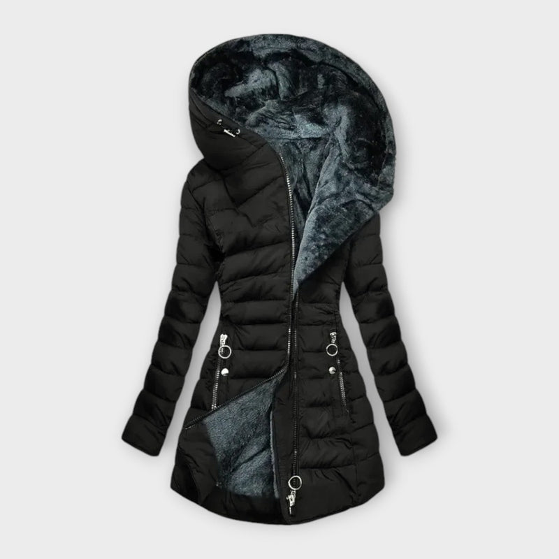 Bonjour Melbourne-Sophie - Chic Fur-Lined Coat for Ultimate Winter Comfort