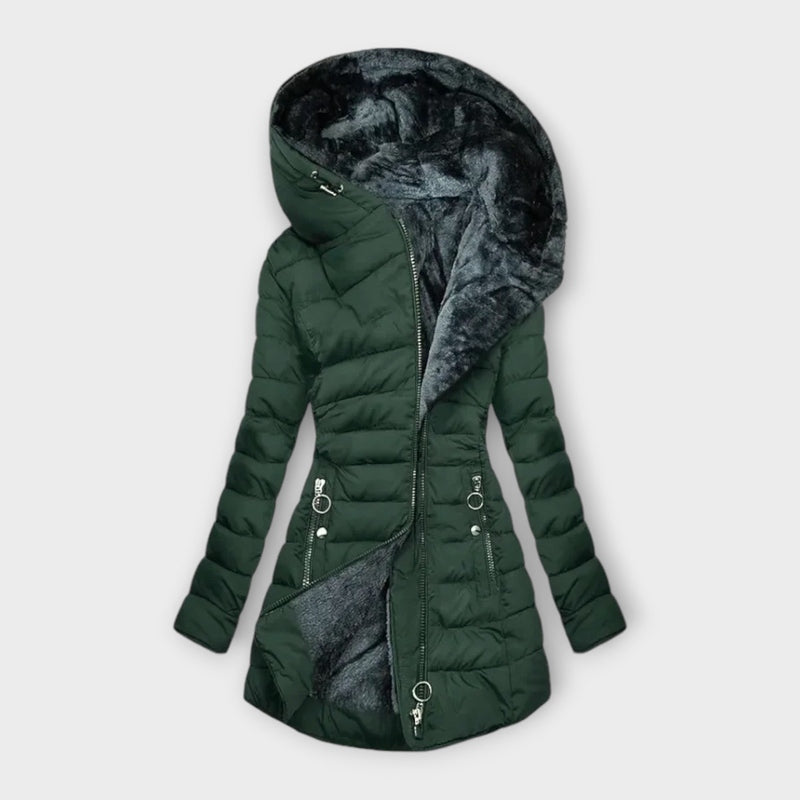 Bonjour Melbourne-Sophie - Chic Fur-Lined Coat for Ultimate Winter Comfort