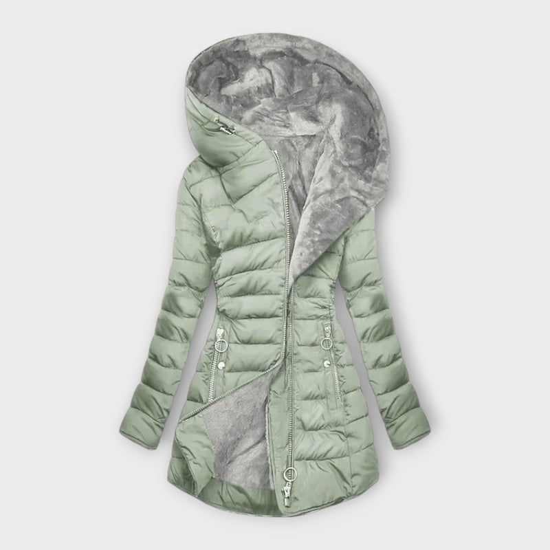 Bonjour Melbourne-Sophie - Chic Fur-Lined Coat for Ultimate Winter Comfort