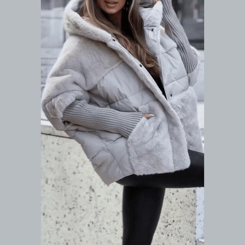 Bonjour Melbourne-Coat-Sophie - Chic Multicolored Winter Coat