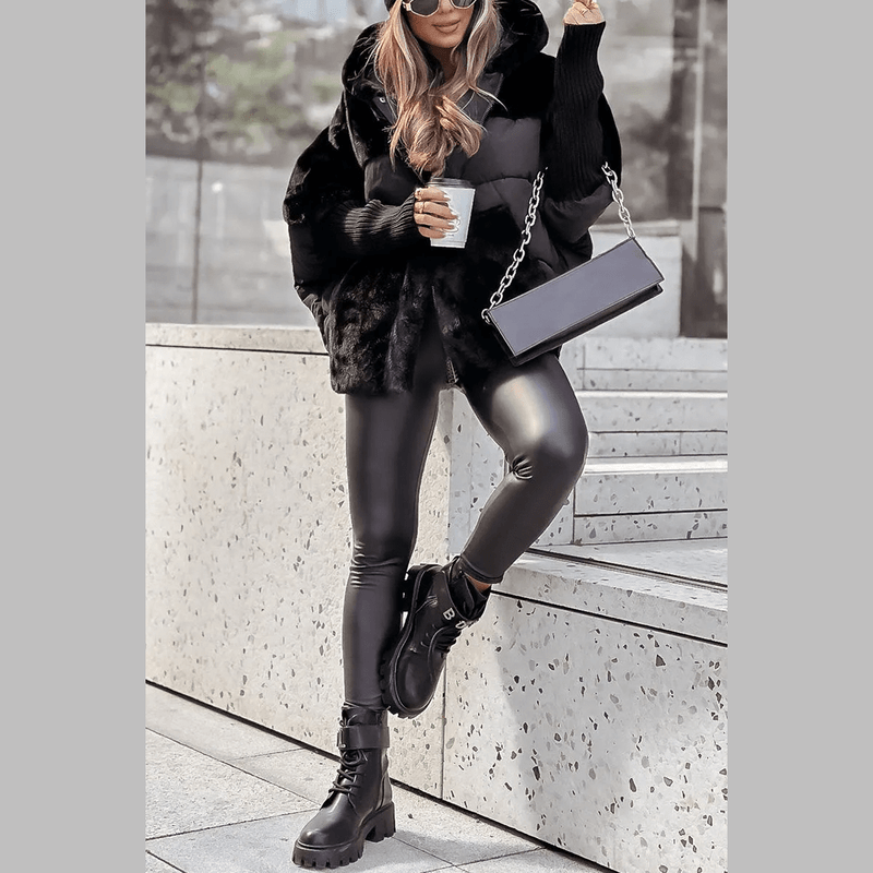Bonjour Melbourne-Coat-Sophie - Chic Multicolored Winter Coat