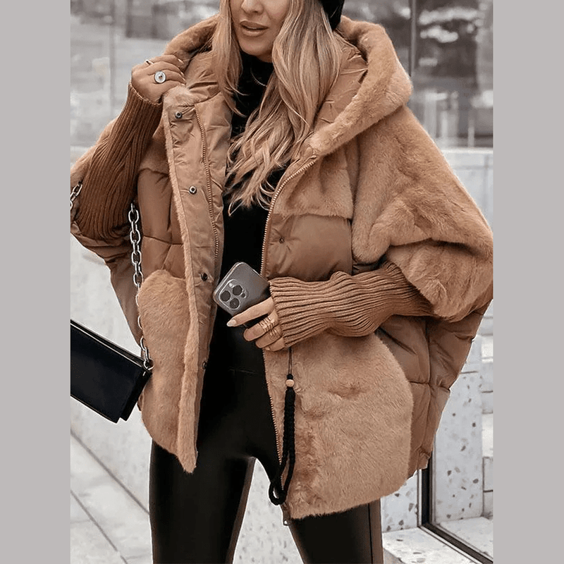 Bonjour Melbourne-Coat-Sophie - Chic Multicolored Winter Coat