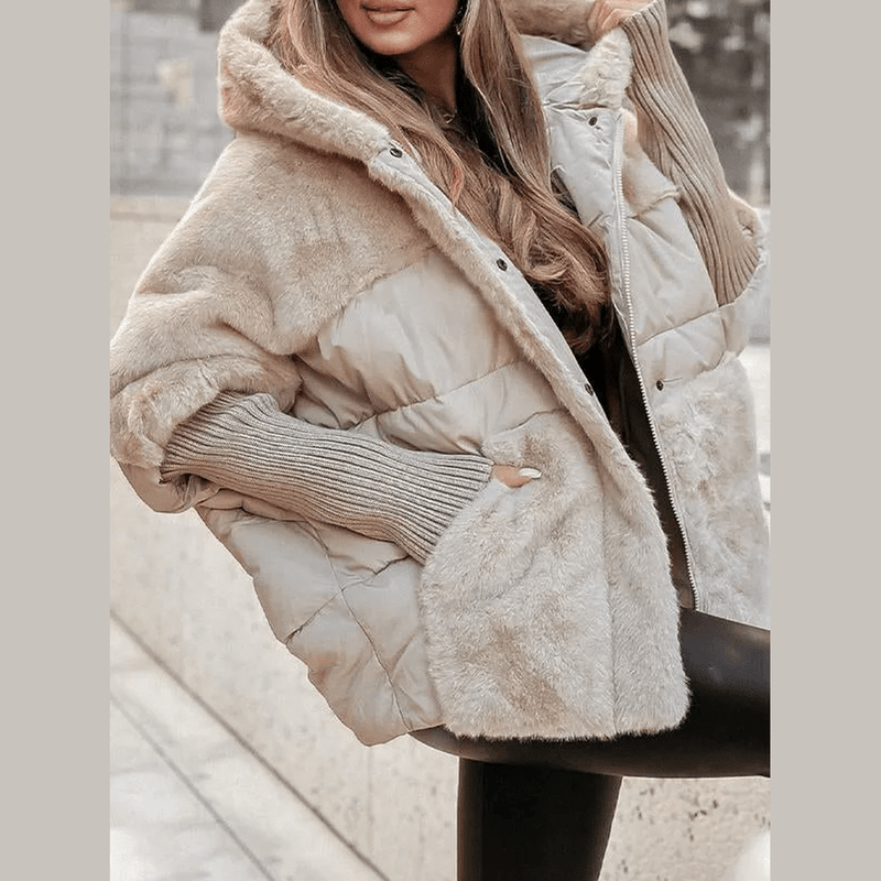 Bonjour Melbourne-Coat-Sophie - Chic Multicolored Winter Coat
