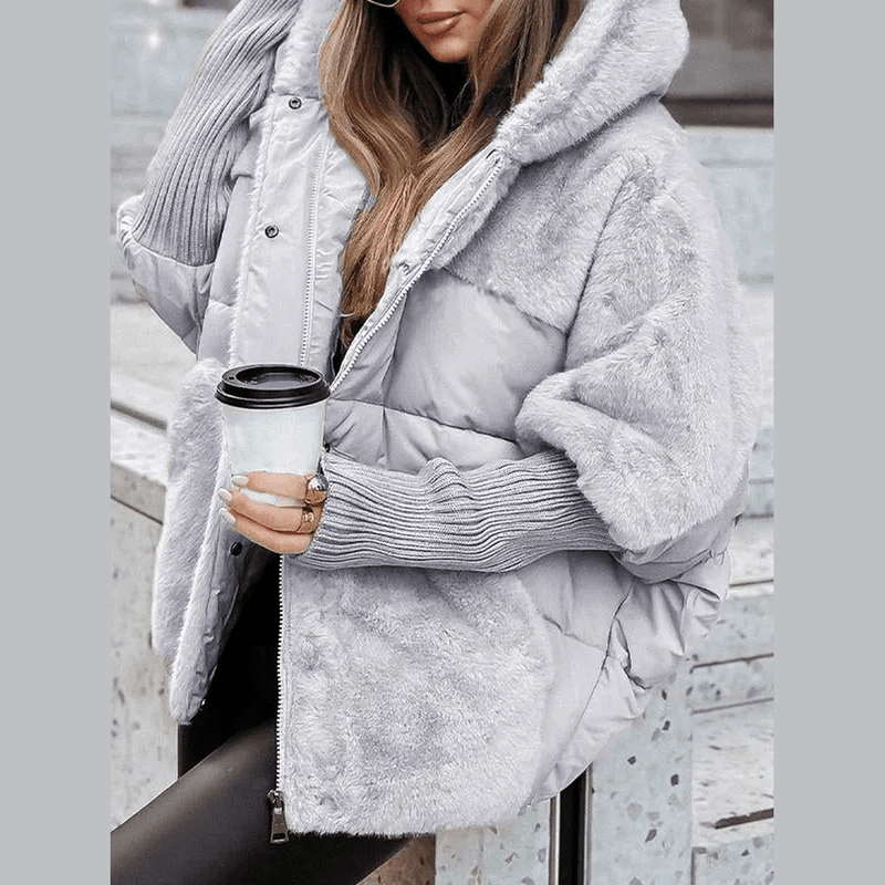 Bonjour Melbourne-Coat-Sophie - Chic Multicolored Winter Coat