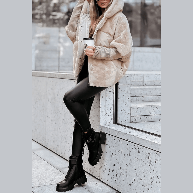 Bonjour Melbourne-Coat-Sophie - Chic Multicolored Winter Coat