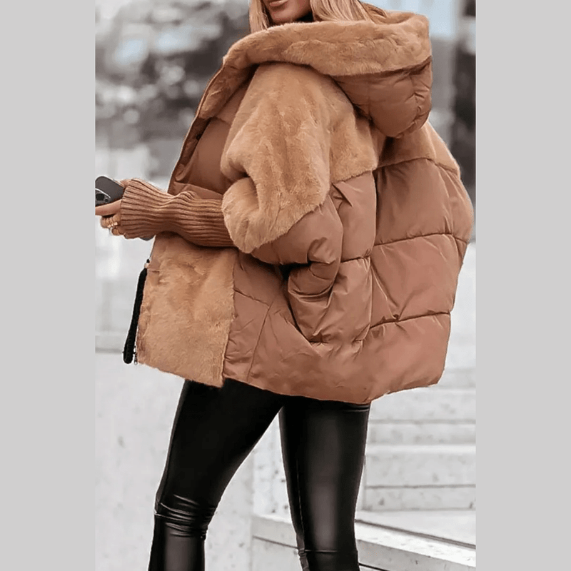 Bonjour Melbourne-Coat-Sophie - Chic Multicolored Winter Coat