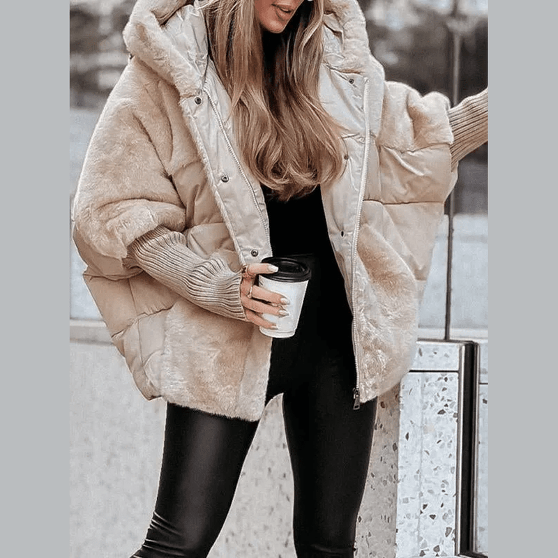 Bonjour Melbourne-Coat-Sophie - Chic Multicolored Winter Coat