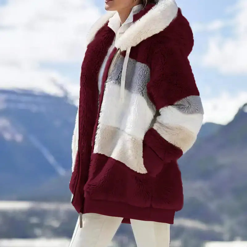 Bonjour Melbourne-manteau-Sophie - Stylish Autumn Cardigan with Cozy Fleece Comfort