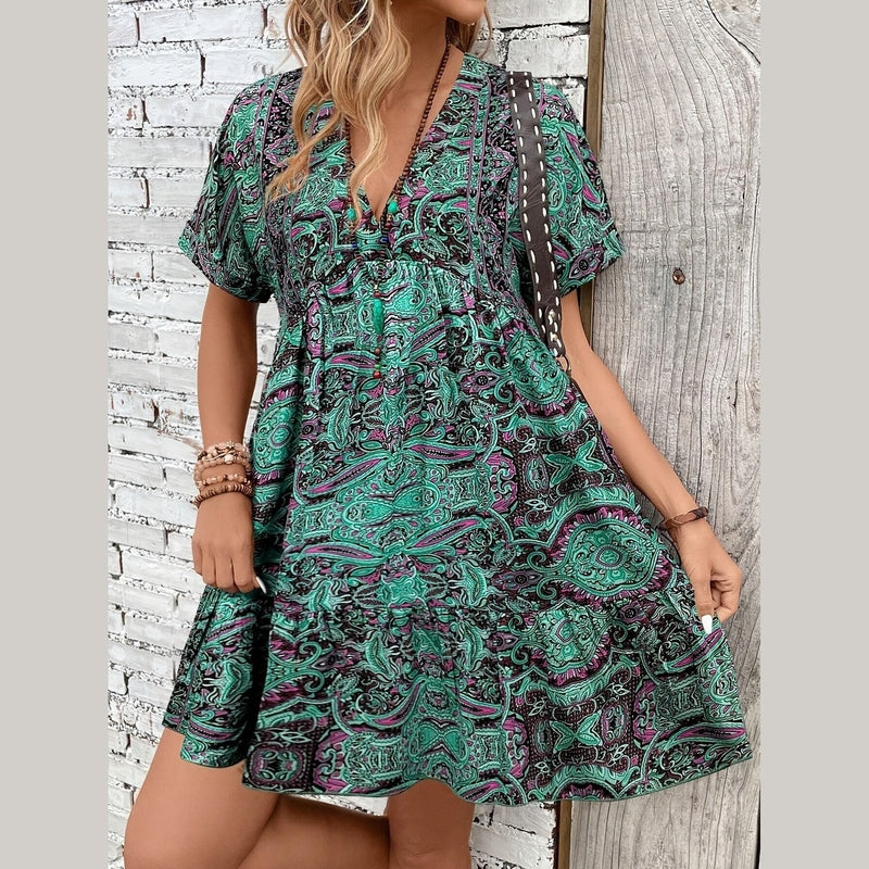 Bonjour MelbourneCasual DressesStylish Plus Size Women's Short Sleeve Summer Dress