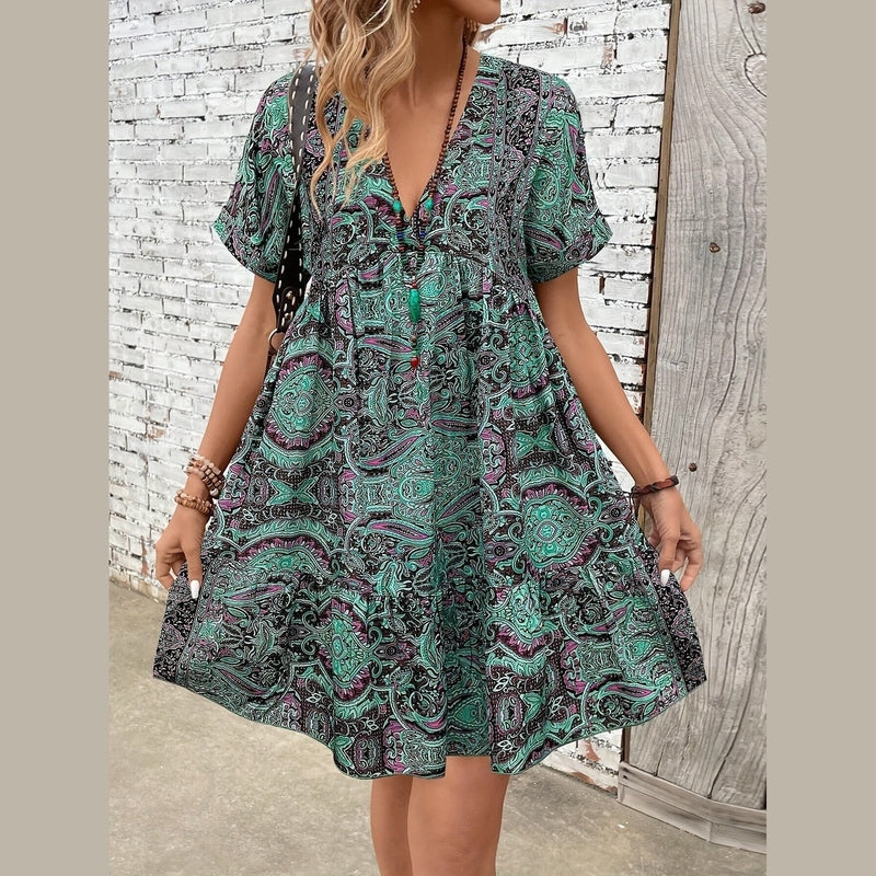 Bonjour MelbourneCasual DressesStylish Plus Size Women's Short Sleeve Summer Dress