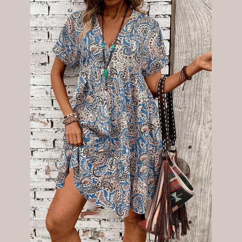 Bonjour MelbourneCasual DressesStylish Plus Size Women's Short Sleeve Summer Dress
