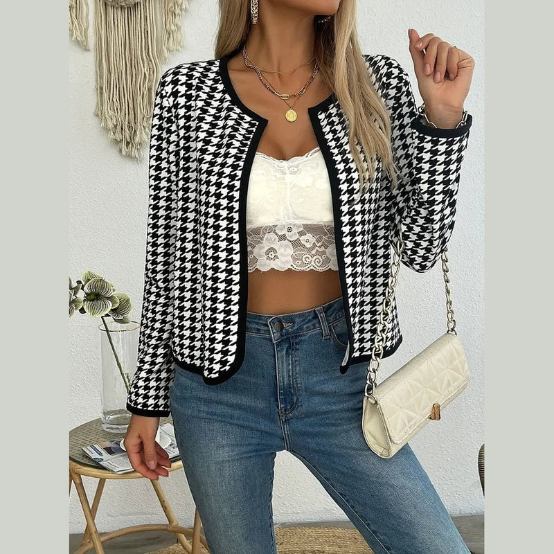 Bonjour MelbourneWomen's Jackets & CoatsStylish Printed Open Front Jacket for Women - Lightweight Layering