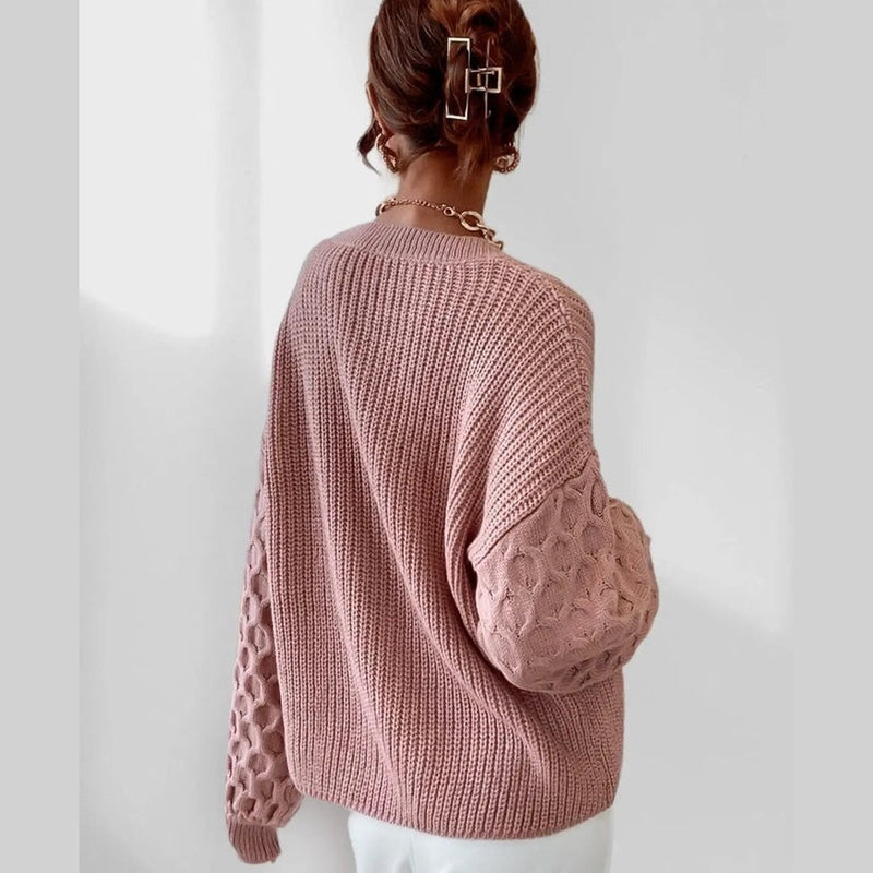 Bonjour MelbourneSweaterMaura - Chic Lantern Sleeve Sweater for Cozy Fall Days