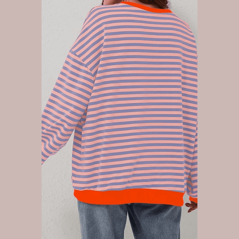 Bonjour MelbourneTruiHelena - Chic Striped Sweater for Cozy Autumn Style