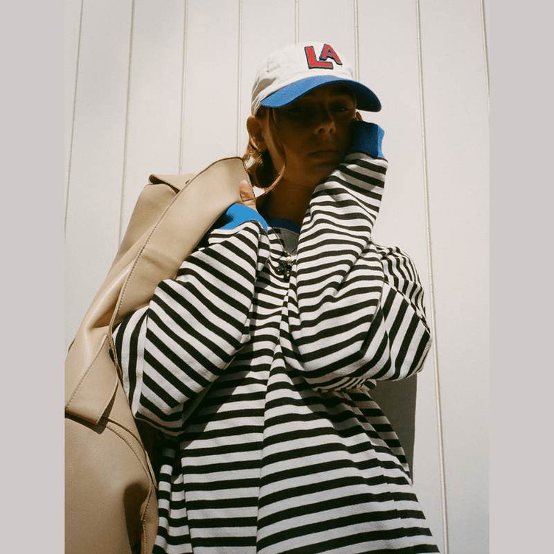 Bonjour MelbourneTruiHelena - Chic Striped Sweater for Cozy Autumn Style