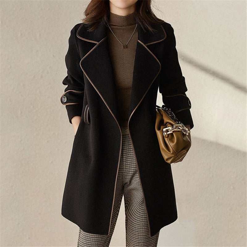 Bonjour Melbourne-Valentia - Chic Prestige Trench Coat for Winter Sophistication