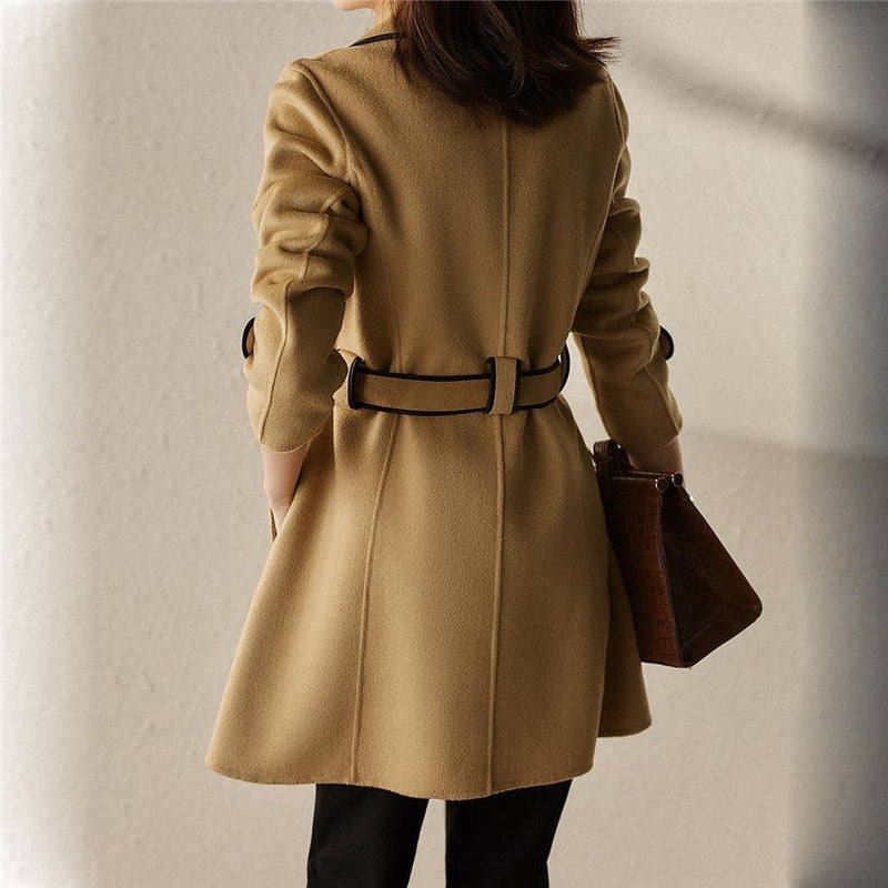 Bonjour Melbourne-Valentia - Chic Prestige Trench Coat for Winter Sophistication