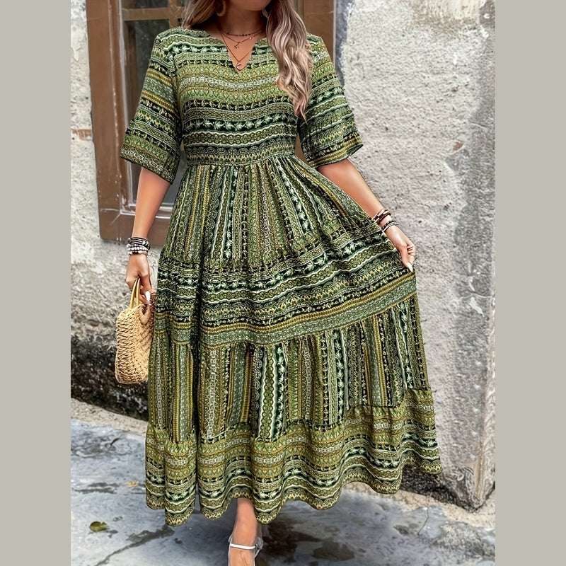 Bonjour MelbourneWomen's Plus Size DressesVibrant Plus Size Multicolor Summer Dress for Women