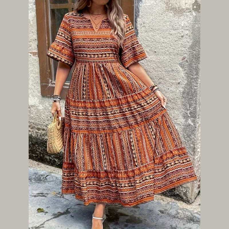 Bonjour MelbourneWomen's Plus Size DressesVibrant Plus Size Multicolor Summer Dress for Women