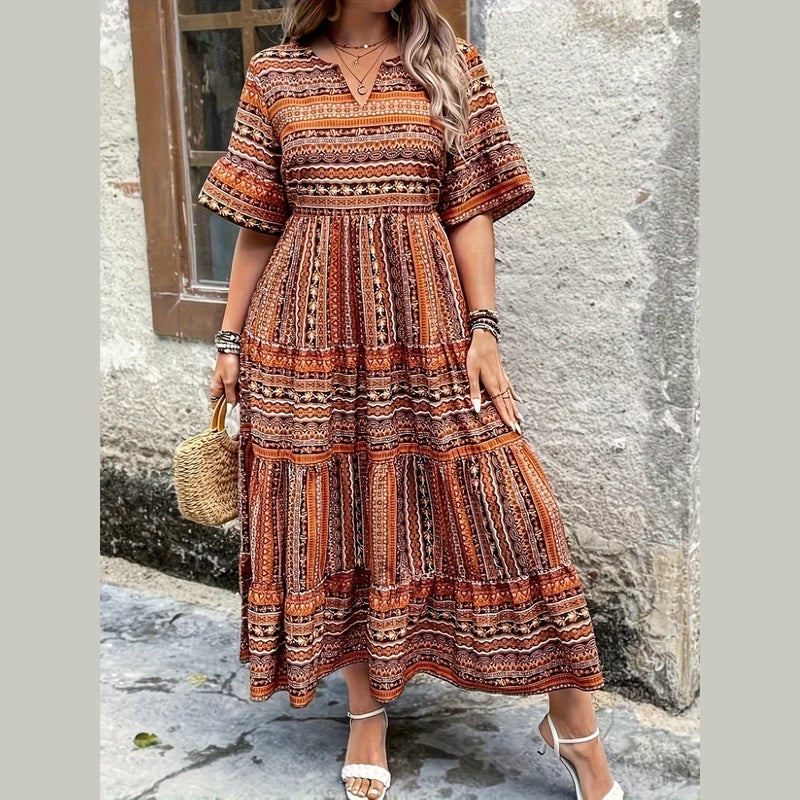 Bonjour MelbourneWomen's Plus Size DressesVibrant Plus Size Multicolor Summer Dress for Women