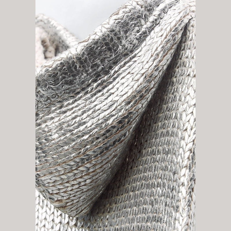 Bonjour Melbournewomen HoodieMia - Shimmering Metallic Knit Hoodie for Ultimate Style and Comfort