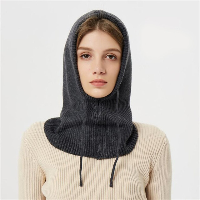 Cashmere Knit Winter Hat with Adjustable Hood – Stylish Beanie for Men and Women, Lightweight and Warm 3