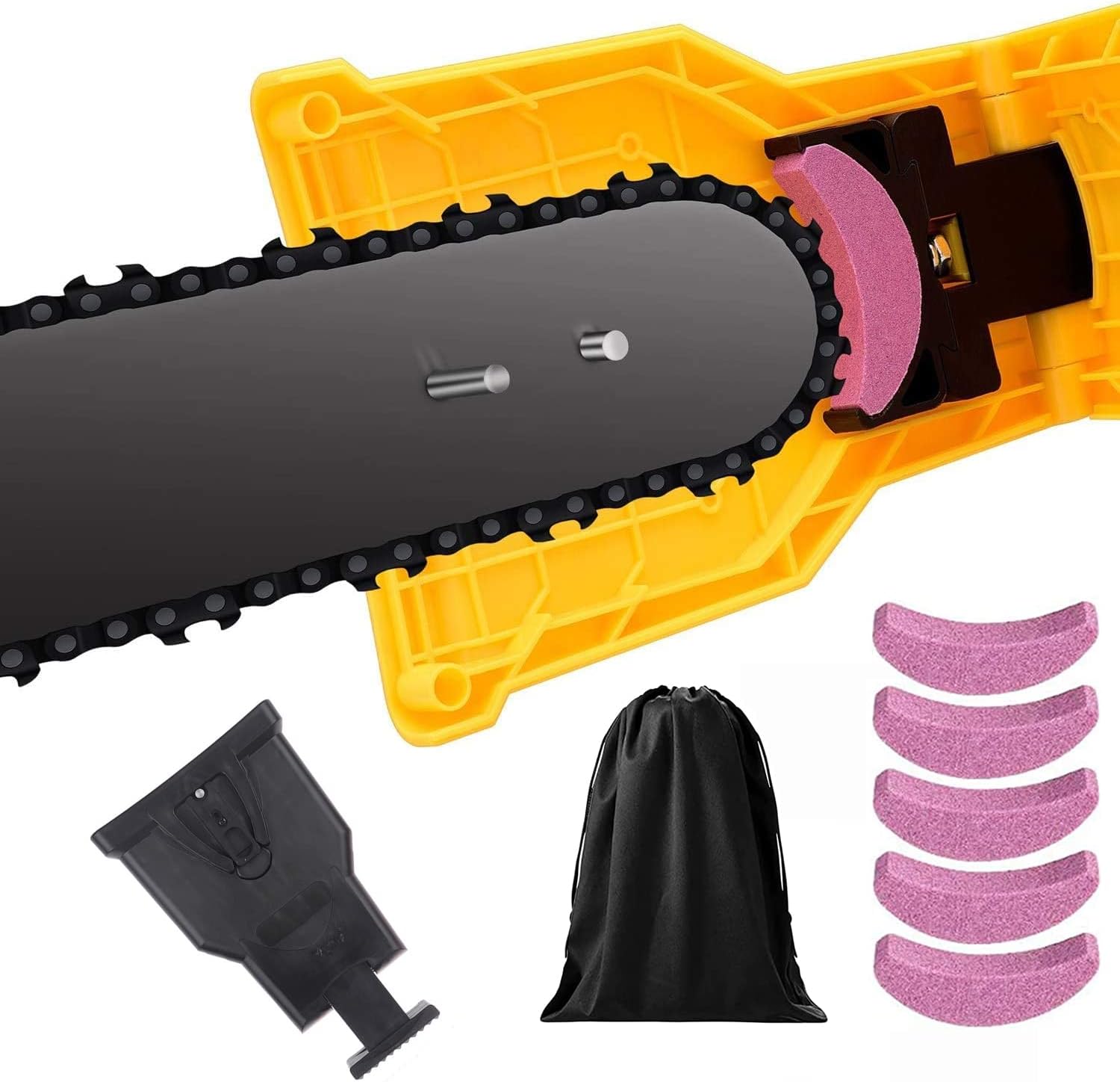 Chainsaw Sharpener Kit for 14 to 20 Bars – Quick and Easy Chainsaw Blade Sharpener with Durable Stone 1