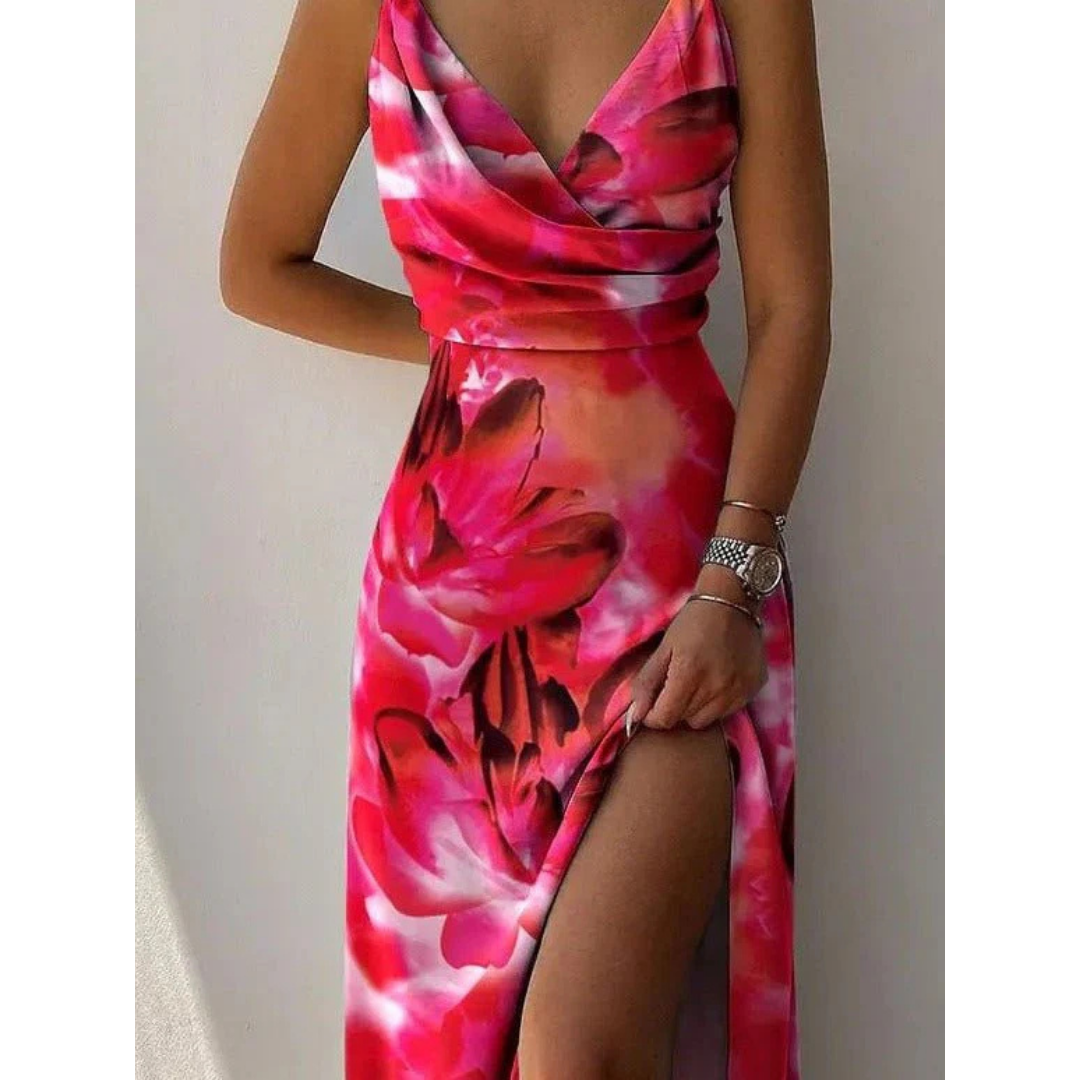 Chic Floral Wrap Maxi Dress for Women - Perfect for Summer 0