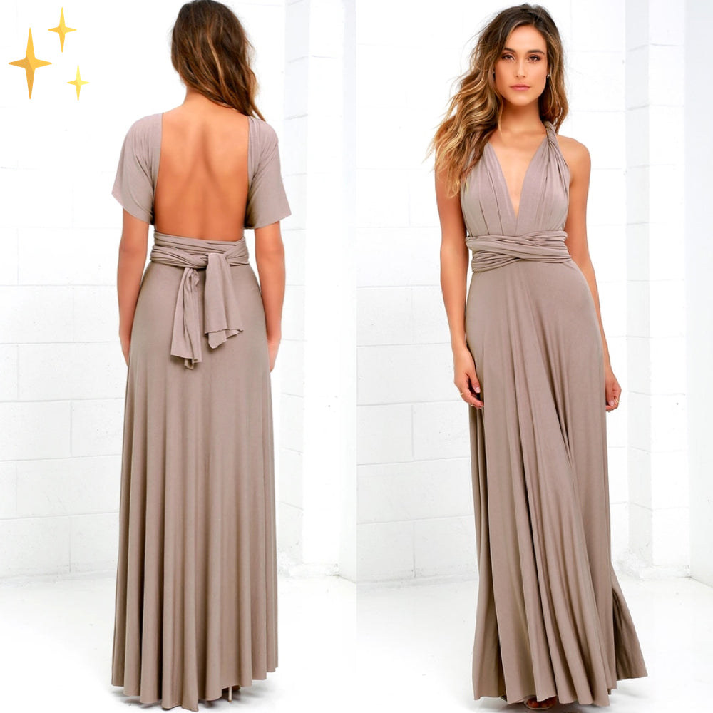 Elegant Back-Free Maxi Evening Dress - Formal Gown for Women 2