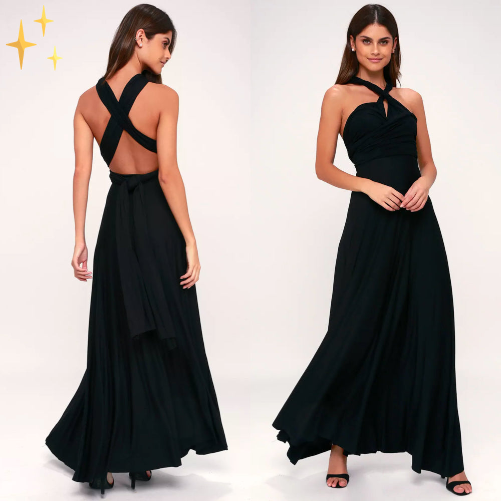 Elegant Back-Free Maxi Evening Dress - Formal Gown for Women 3