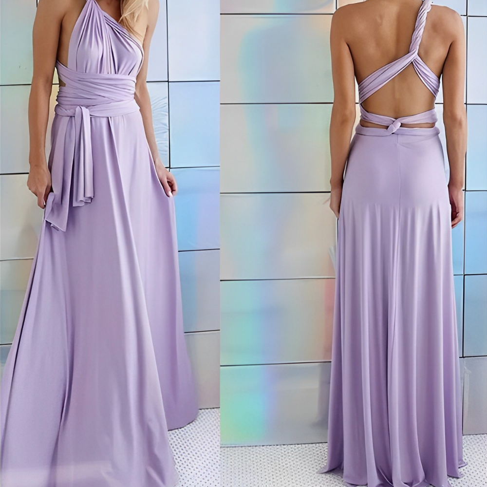 Elegant Back-Free Maxi Evening Dress - Formal Gown for Women 6