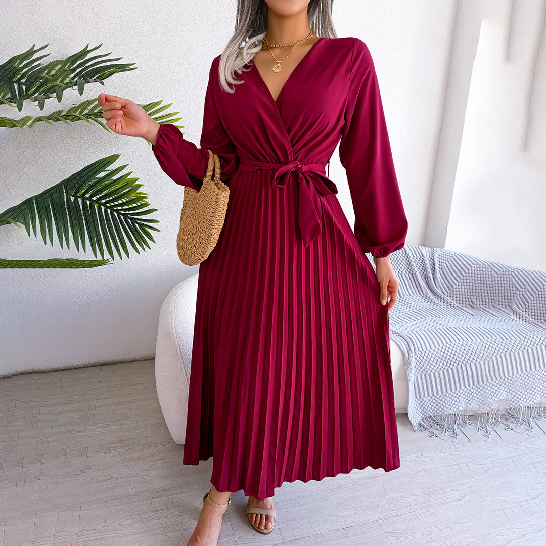 Elegant Long Sleeve Maxi Dress for Women - Comfortable & Stylish 0