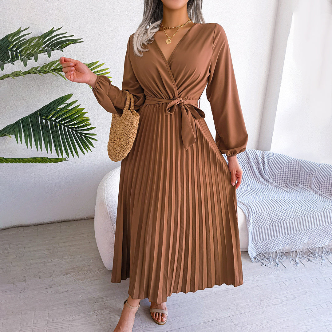 Elegant Long Sleeve Maxi Dress for Women - Comfortable & Stylish 1