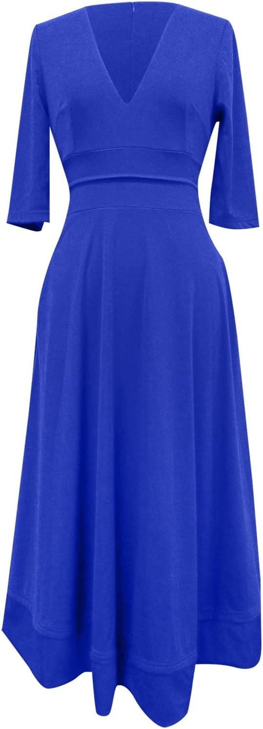 Elegant Midi Evening Dress - Timeless Formal Gown for Women 11