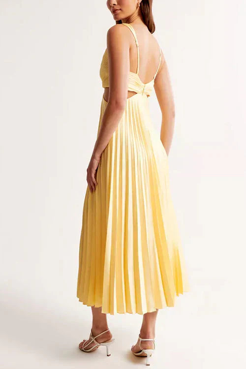 Elegant Midi Pleated Dress - Wedding Guest & Formal Wear 5