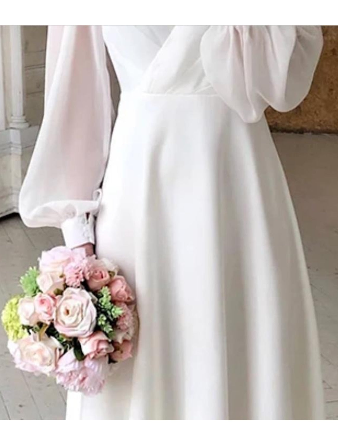 Elegant Midi Wedding Dress for Stylish Brides 2