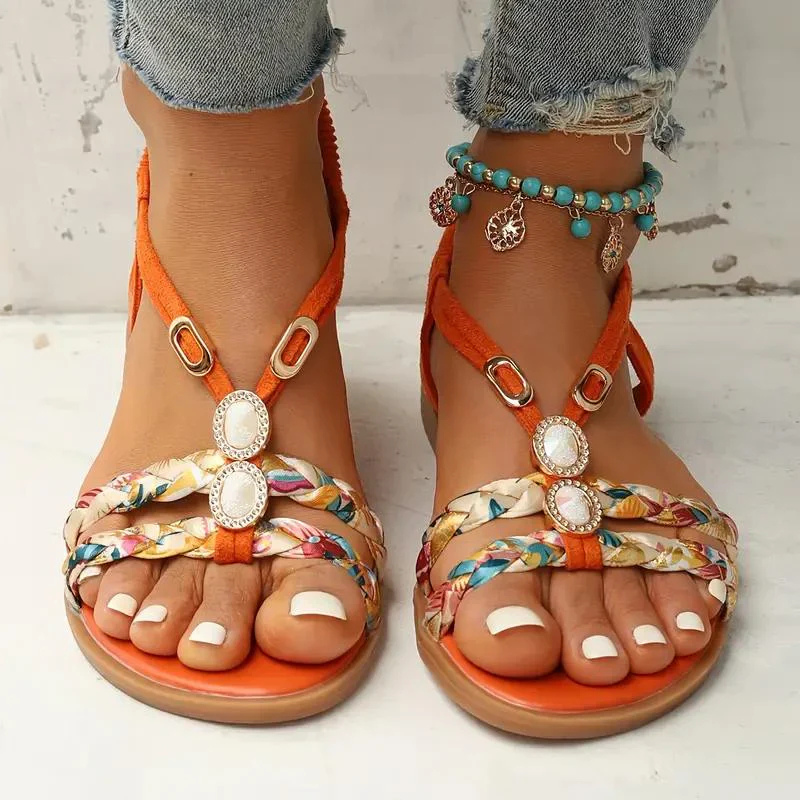 Elegant Slingback Sandals for Women with Pearl Accents 4