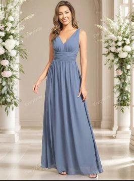 Elegant V-Neck Maxi Dress for Women - Perfect Summer & Formal Wear 9