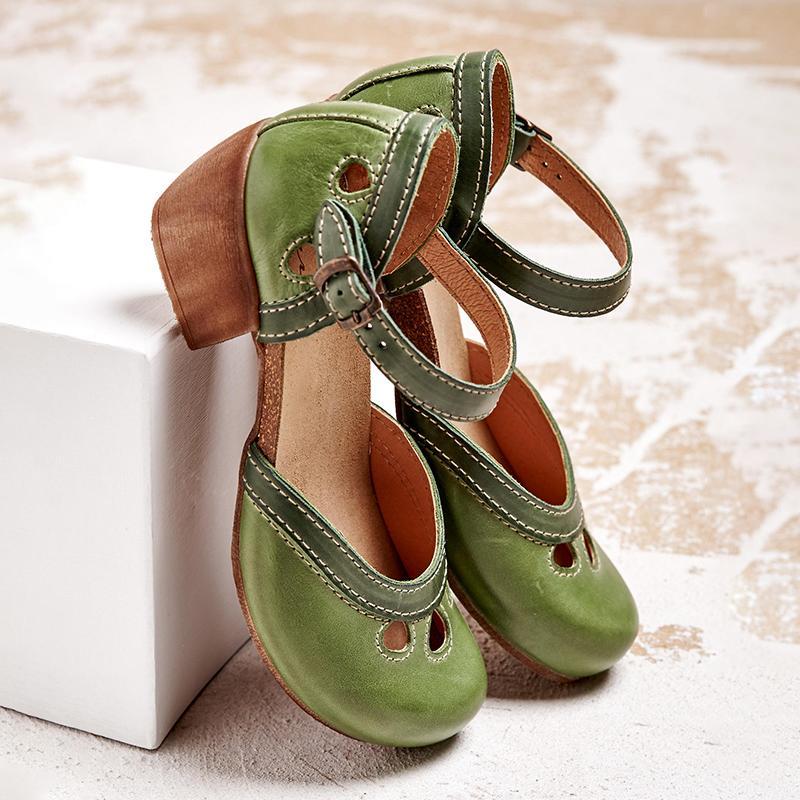 Elegant Vintage Closed-Toe Women's Shoes for All-Day Comfort 1