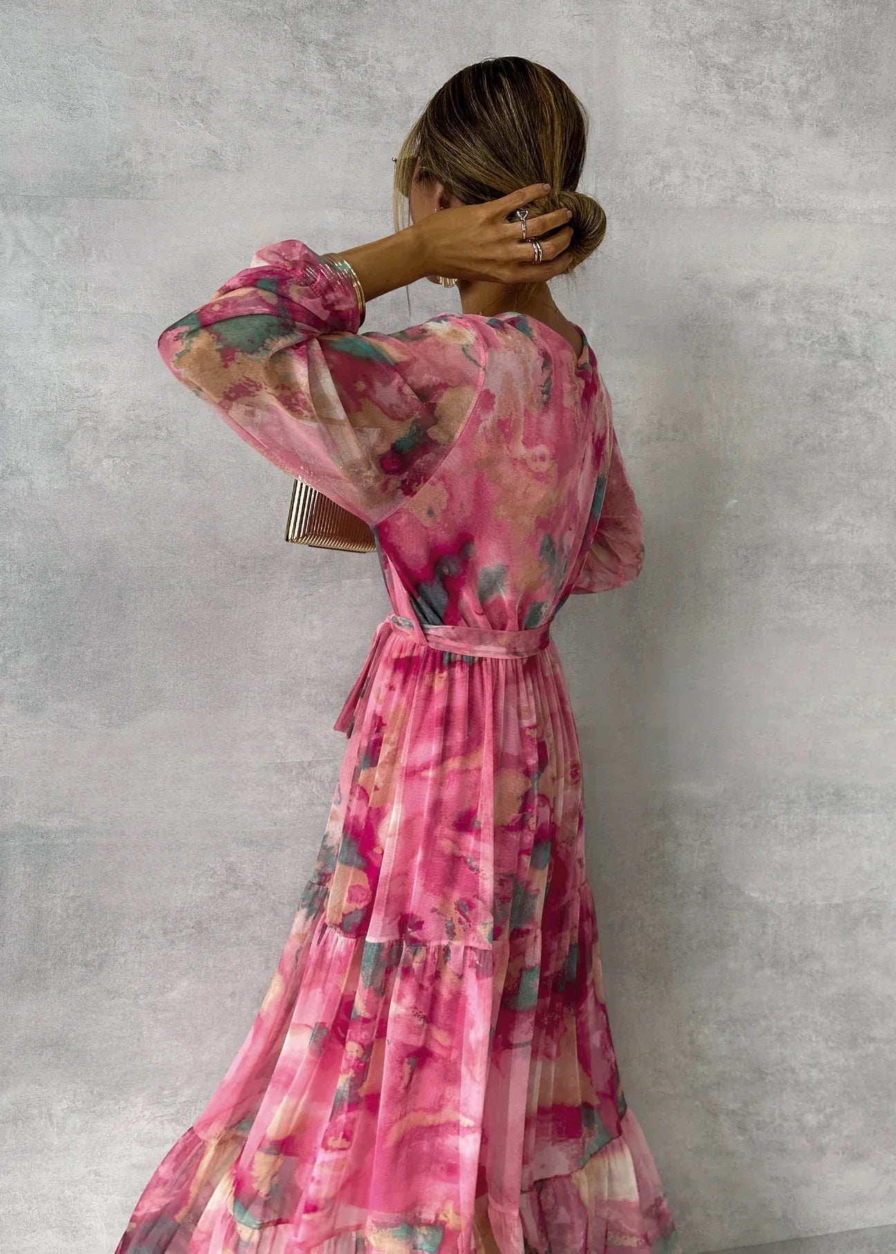 Elegant Women's Floral Wrap Maxi Dress - Summer Essential 2